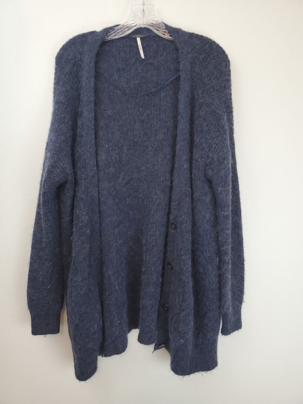 Free People mohair blend V-neck eyelash cardigan